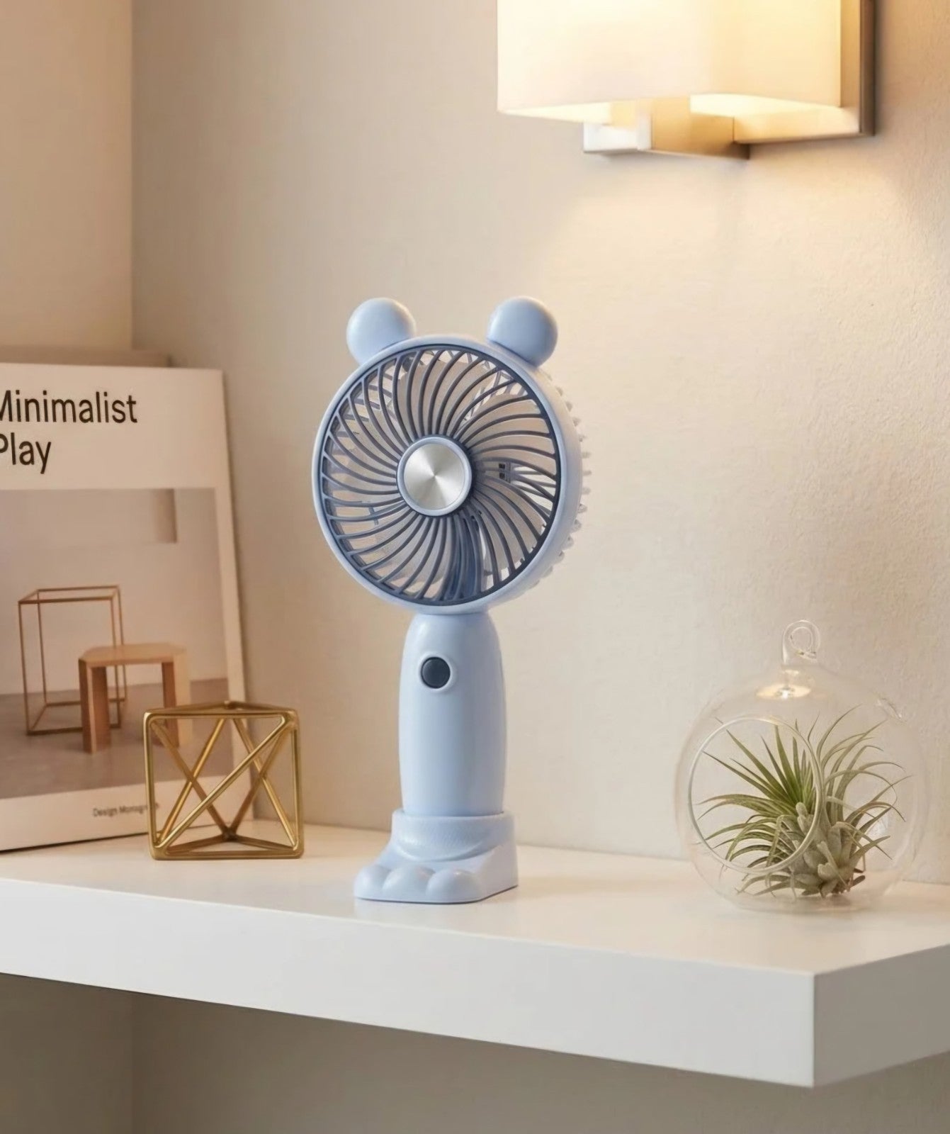 Mini Fan 21 x 11 x 5cm, 150g- Compact Cooling Solution,