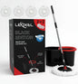 360° Spin Mop & Bucket Set with Wringer, Easy Wring Floor Cleaning with 2 Heads