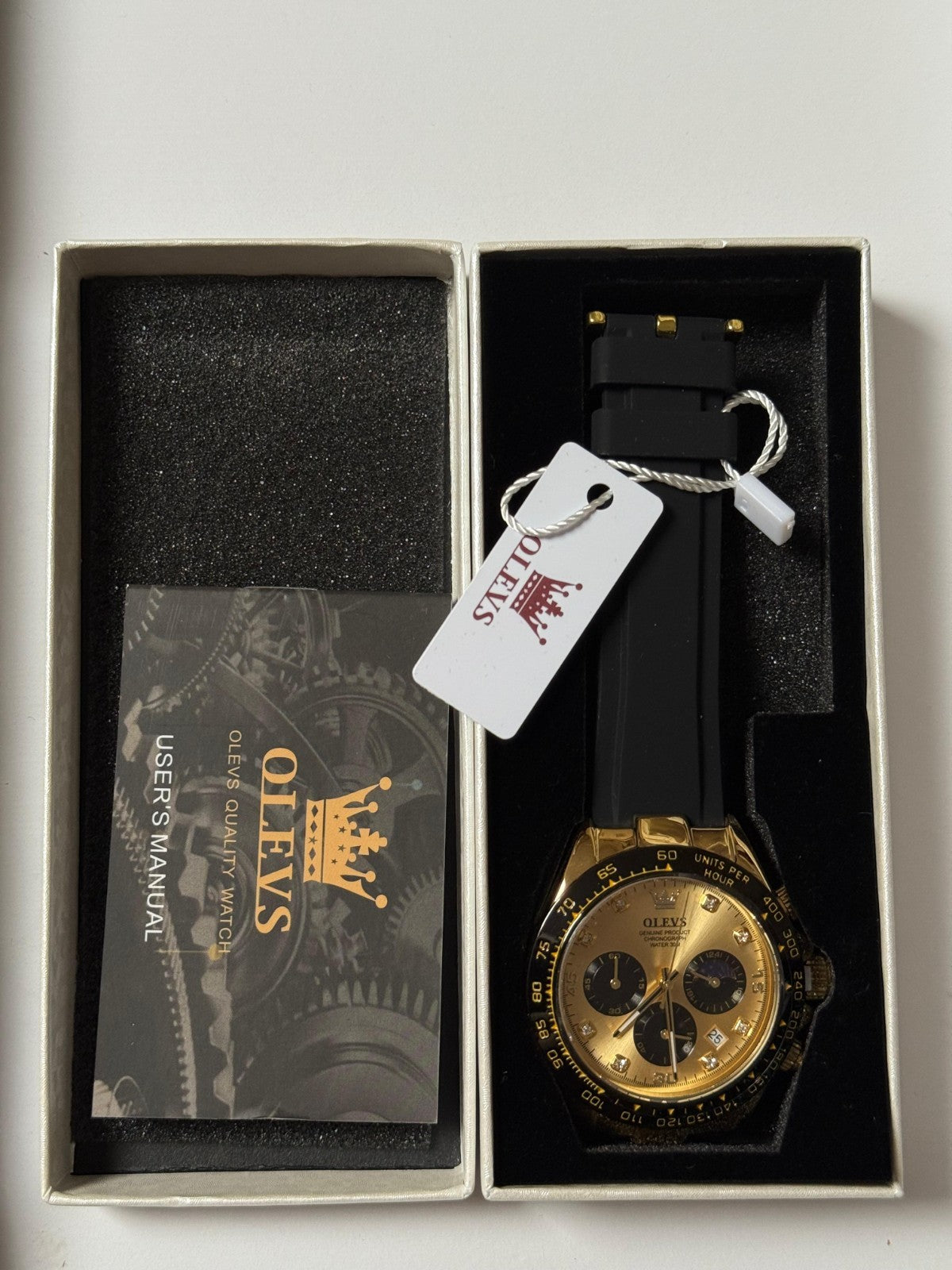 OLEVS Men's Watches Stylish Luxury Fashion Casual Analog Quartz Watch GOLD