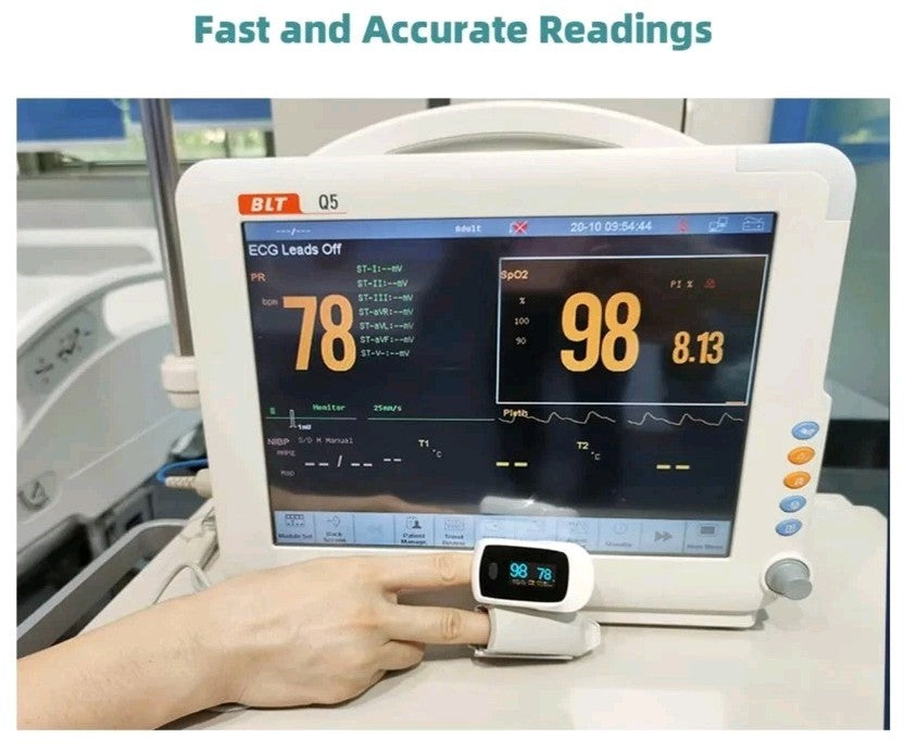 BLT M70B Oxygen Monitor Finger Adults, Fingertip Pulse Oximeter CE Approved, UK