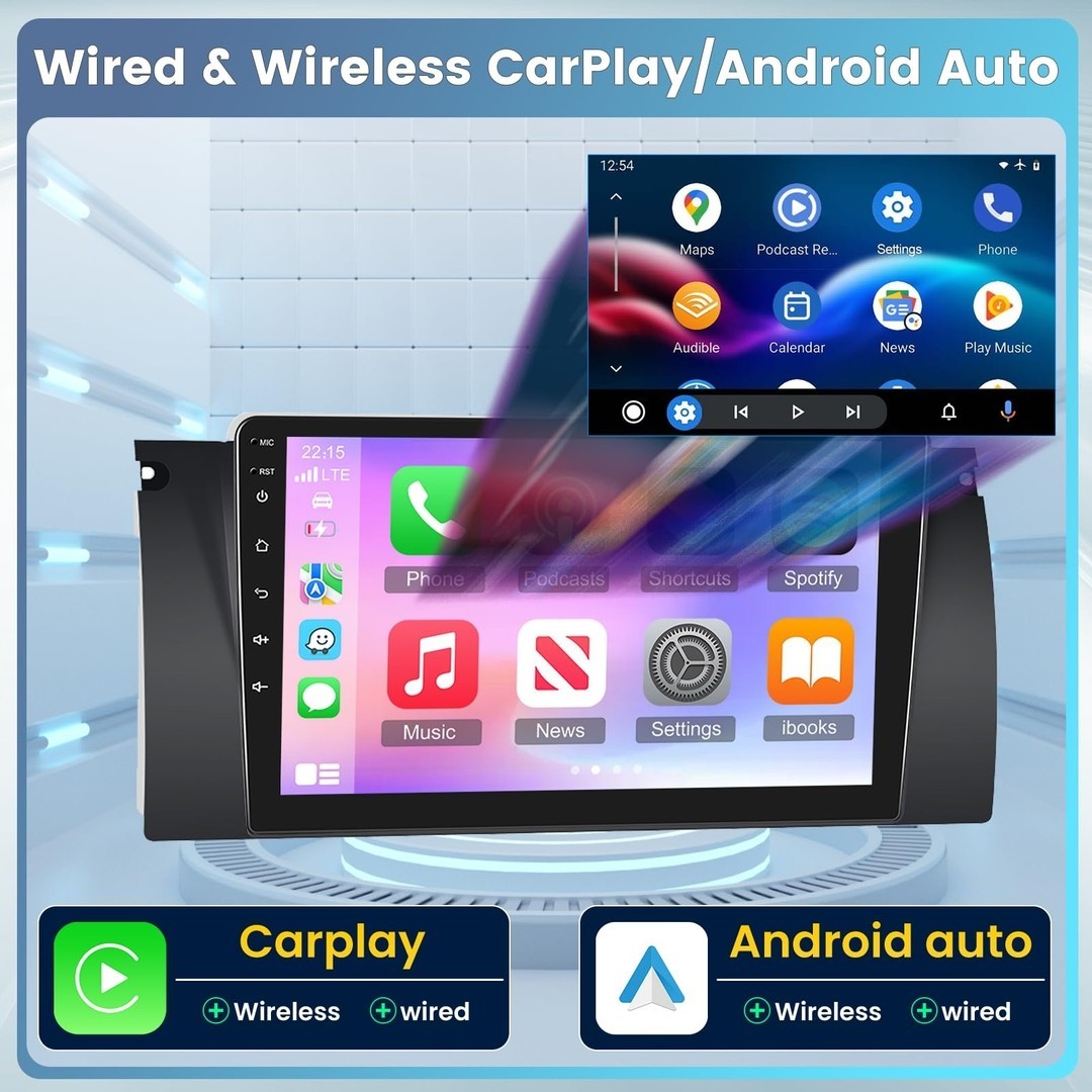 Car Radio for BMW X5 E39 E53 M5 1999-2006, Android Touch Screen BMW 5 Series