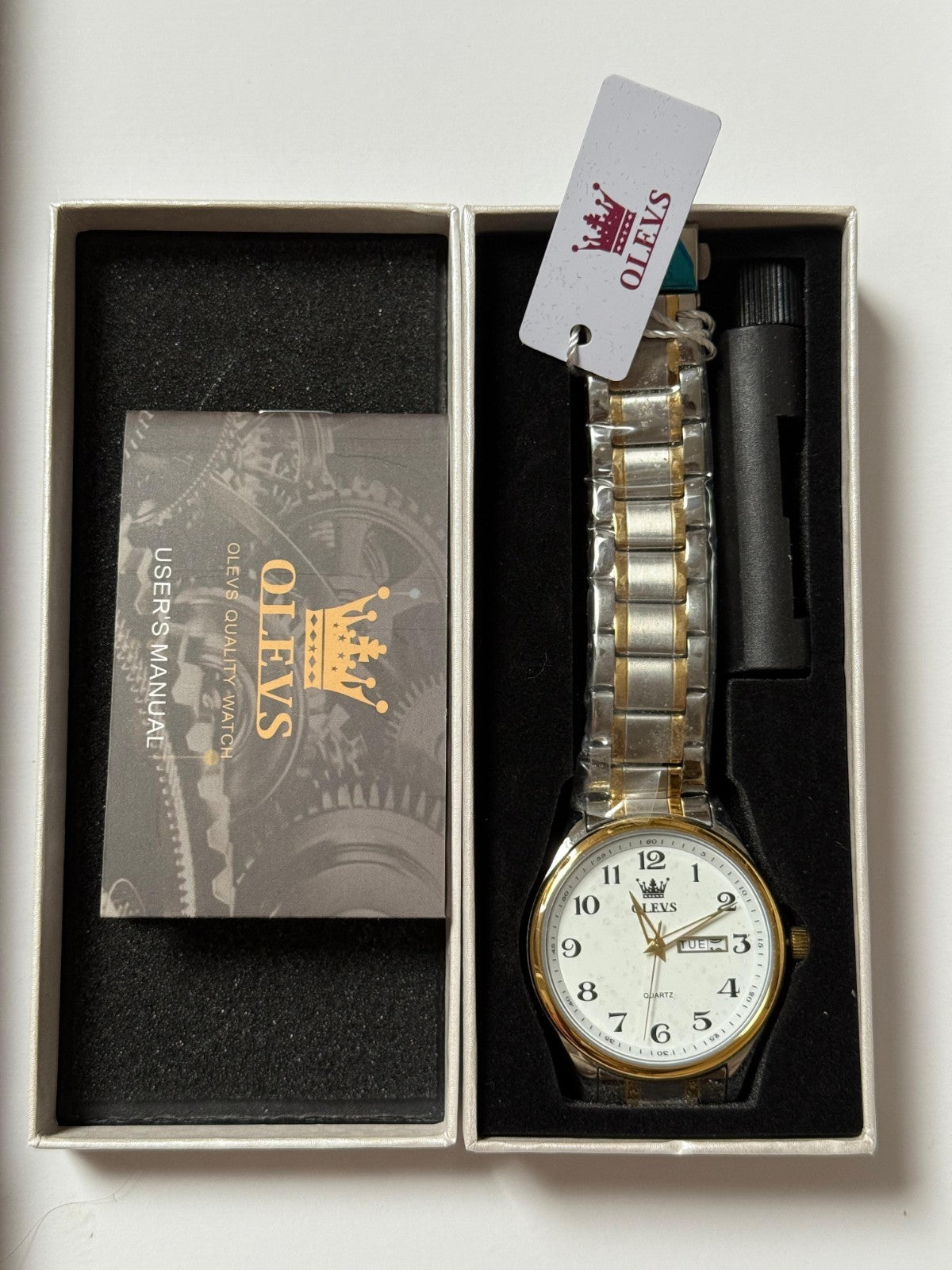 OLEVS Watches Waterproof Calendar Luminous Stainless Steel Men Quartz Watches