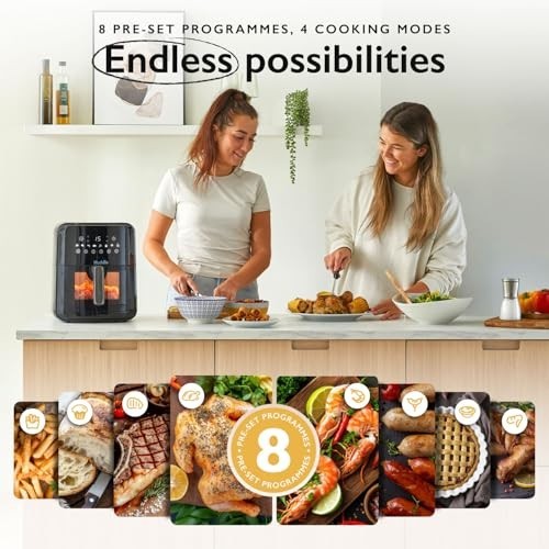 Huddle® Compact 6.3L Air Fryer with Digital Touchscreen, 8 Cooking Presets