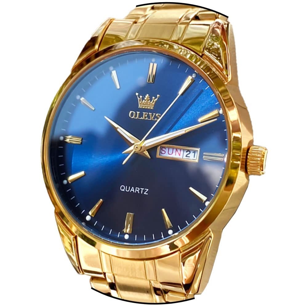 OLEVS Watch for Men Stainless Steel Business Dress Analog Quartz Men Watch