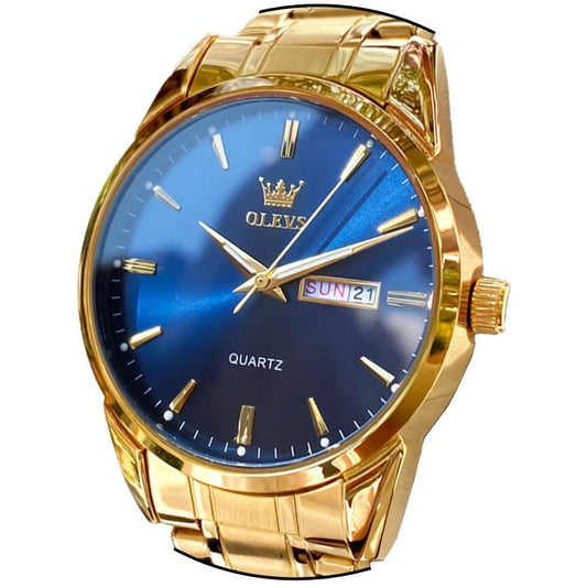 OLEVS Watch for Men Stainless Steel Business Dress Analog Quartz Men Watch
