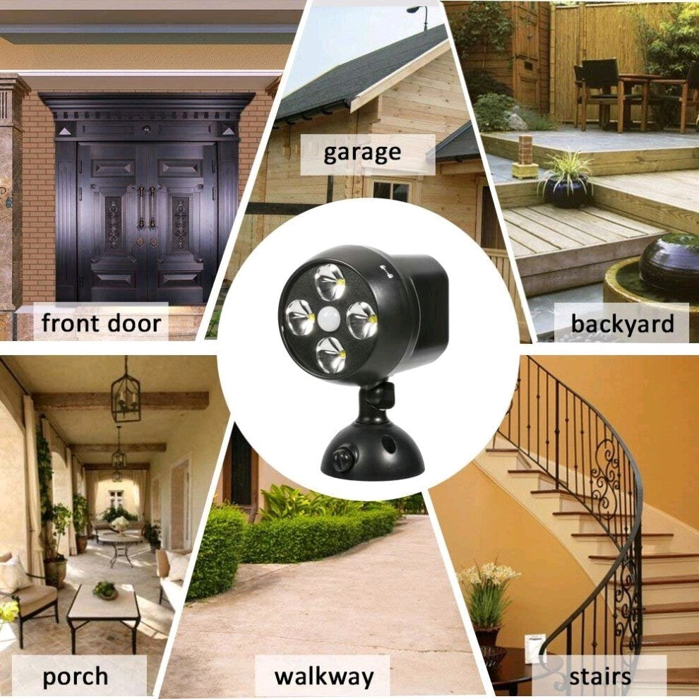 NICREW Battery Powered Outdoor LED Security Light 2 Pack, open never used 