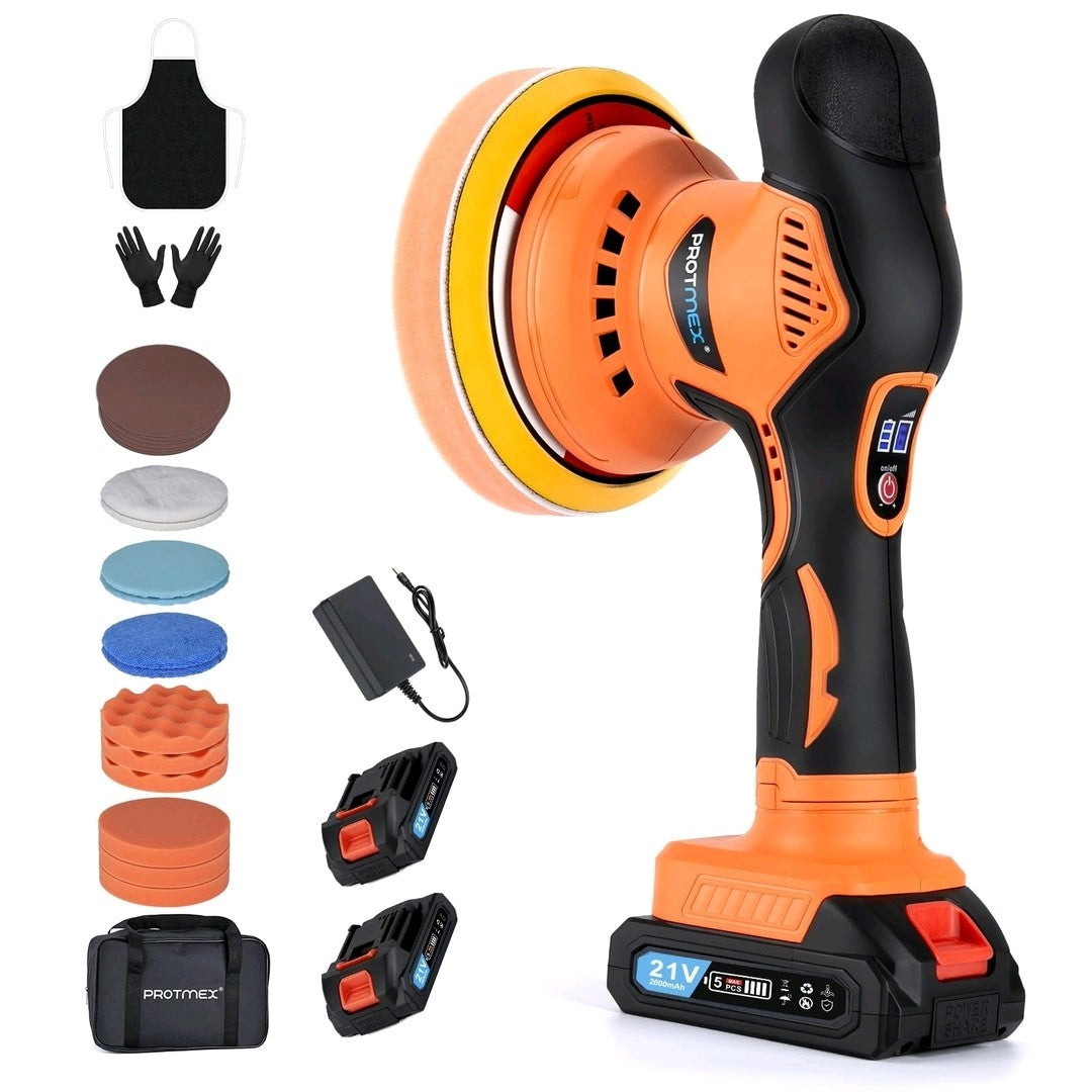 Protmex Cordless Car Buffer Polisher, item does not come with charger.