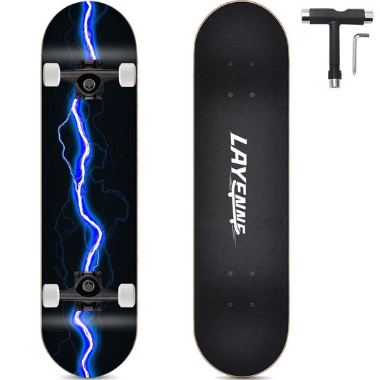 Complete skateboards, 8-layer maple board, double warped design,