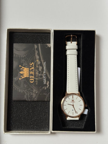 OLEVS Women Wrist Watches Ultra Thin 6.5mm Minimalist Business Dress Waterproof