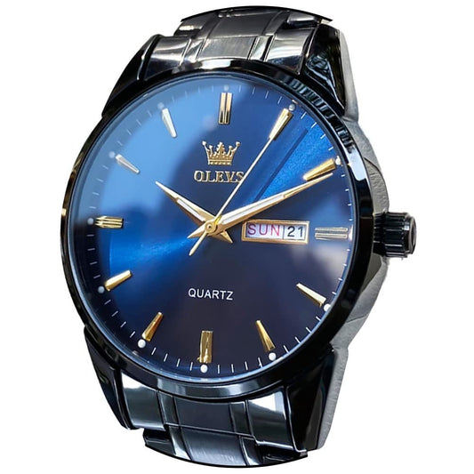 OLEVS Watch for Men Stainless Steel Business Dress Analog Quartz Men Watch