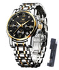 OLEVS Mens Watches Dress Designer Diamond Analog Quartz Stainless Steel