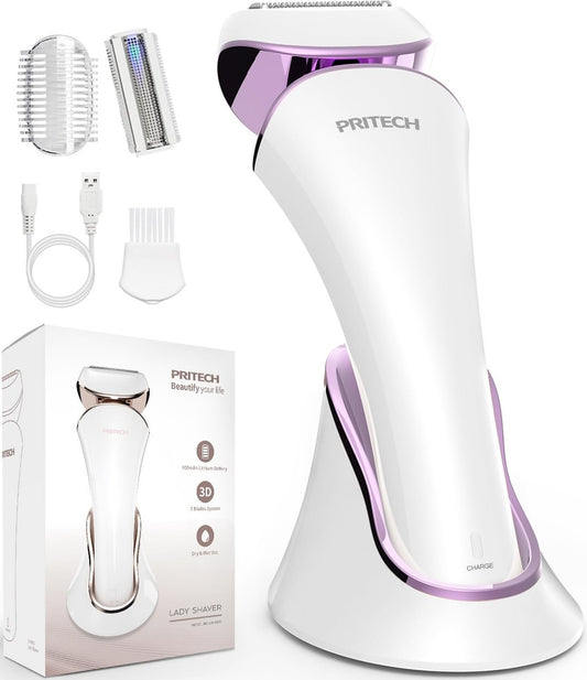 PRITECH Electric Shaver for Women, Ladies Shaver, Lady Razor for All Body