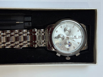 OLEVS Men's Watch Luxury Business Dress Watch UK Diamond Design Quartz