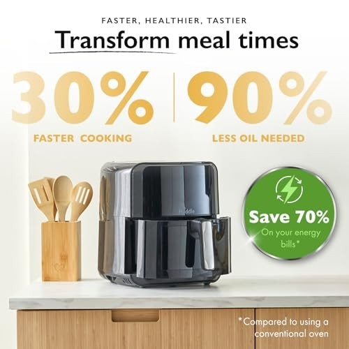 Huddle® Compact 6.3L Air Fryer with Digital Touchscreen, 8 Cooking Presets