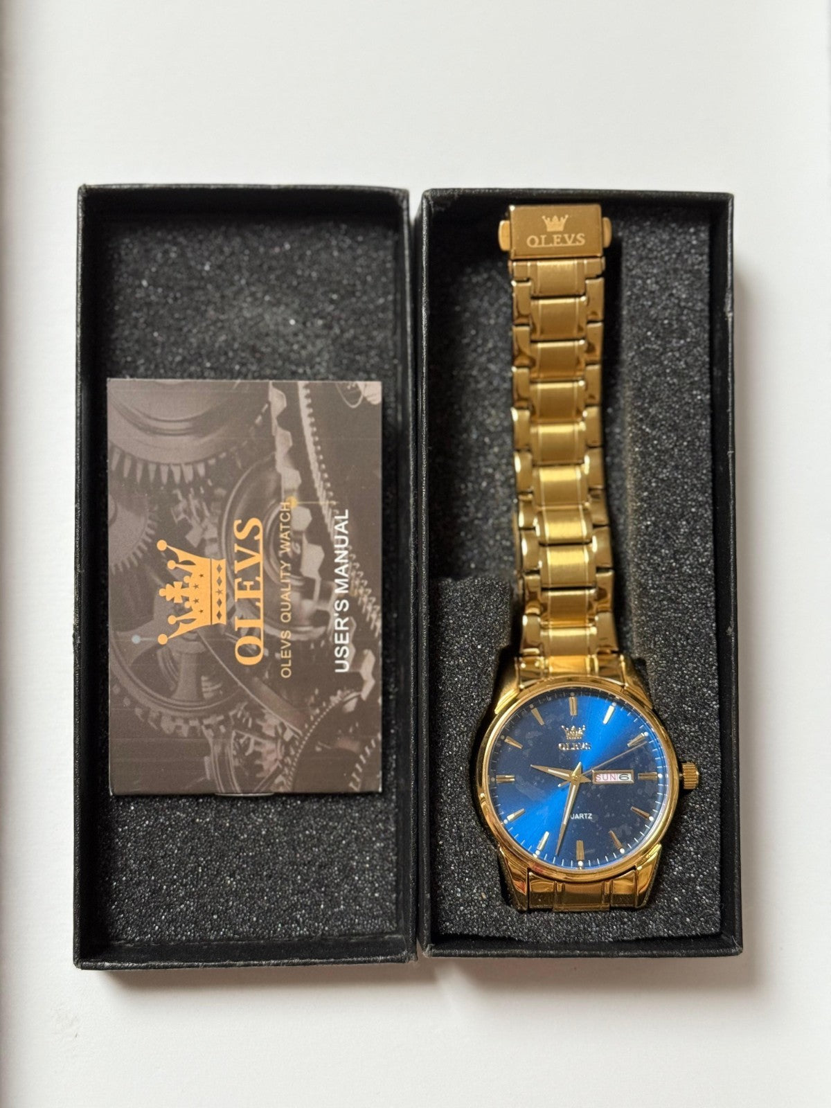 OLEVS Watch for Men Stainless Steel Business Dress Analog Quartz Men Watch